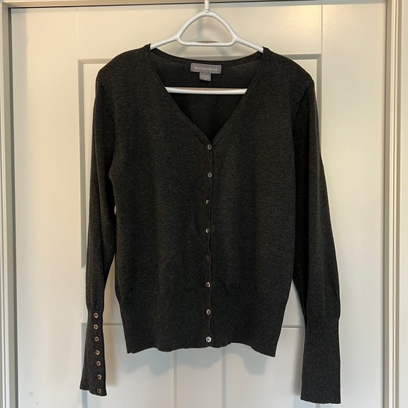Beecher Brook Dark Grey button cardigan - Picture 1 of 5